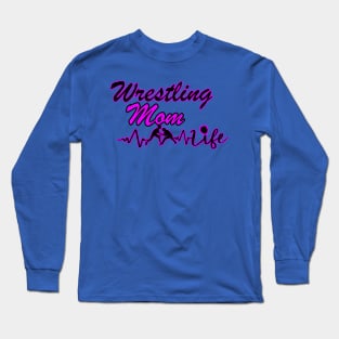 Wrestle Mom purple Long Sleeve T-Shirt